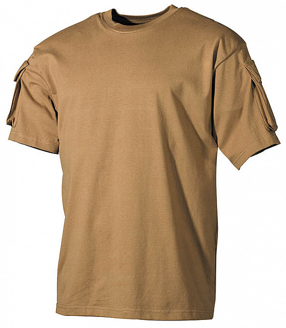Armádní triko s ramenními kapsami